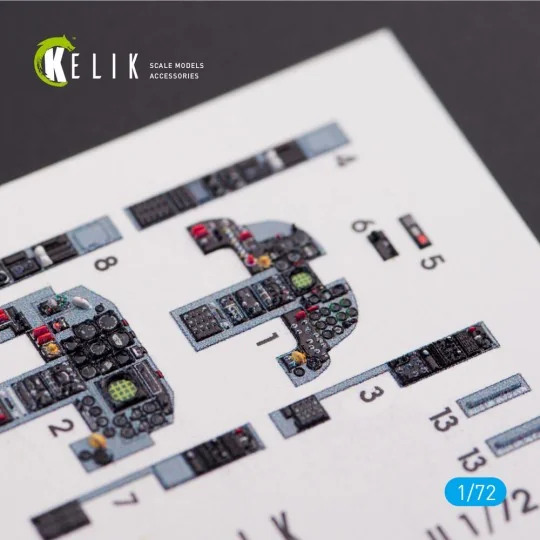 F-5F Tiger II full interior 3D decals for Dream Model kit, 1/72 - K...