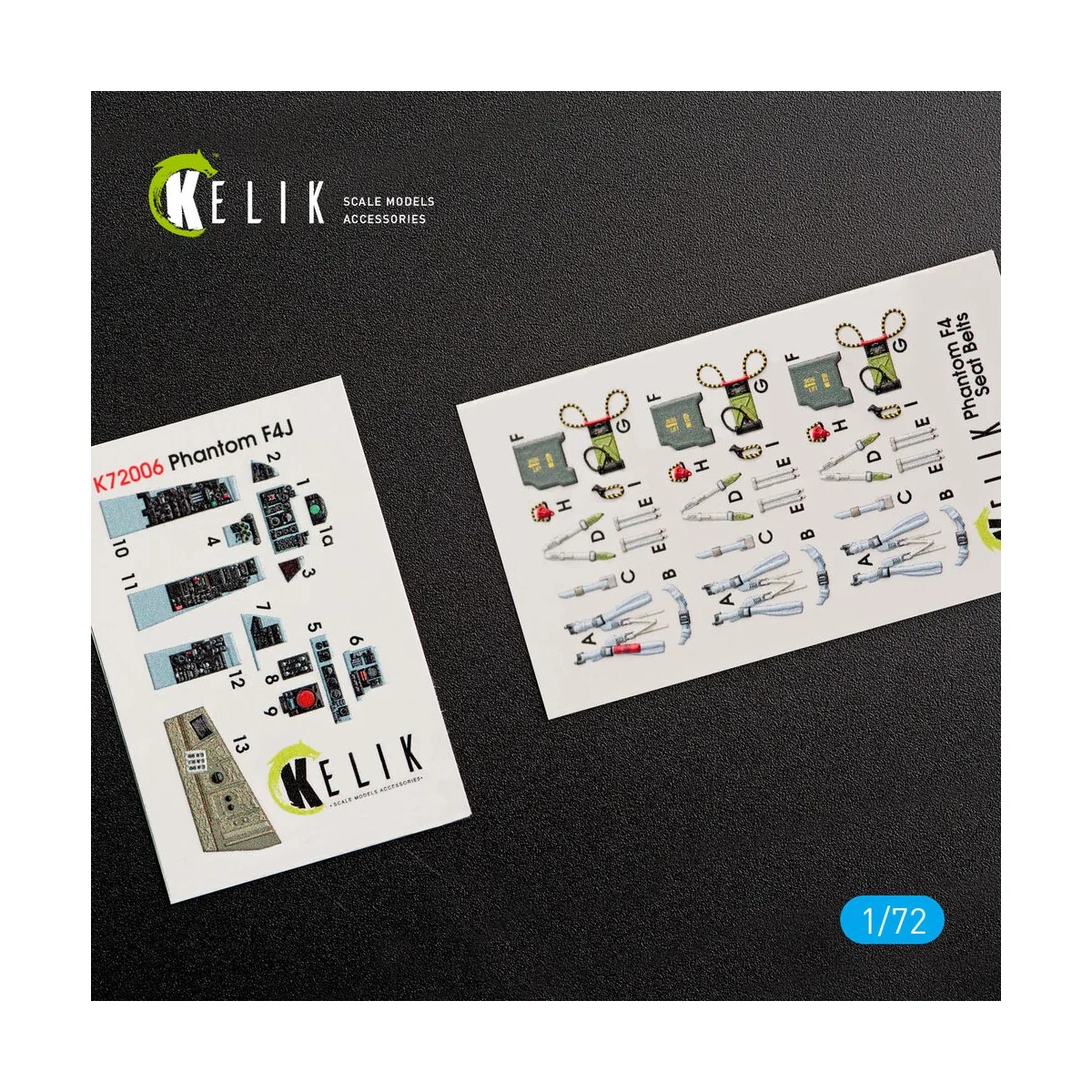 F-4J Phantom II interior 3D decals for FineMolds kit, 1/72 - Kelik ...