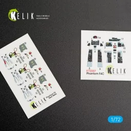 F-4C Phantom II interior 3D decals for FineMolds kit, 1/72 - Kelik ...