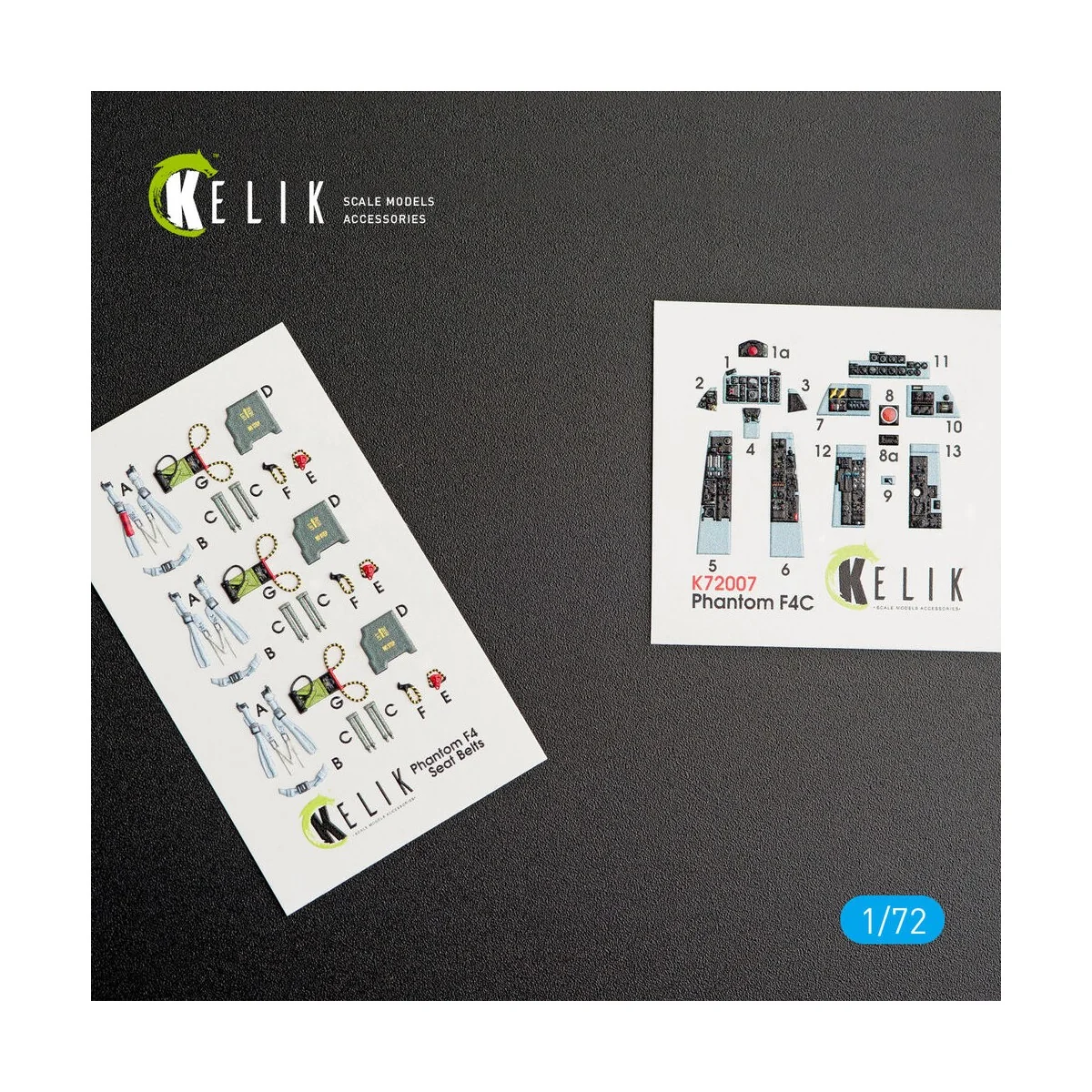 F-4C Phantom II interior 3D decals for FineMolds kit, 1/72 - Kelik ...