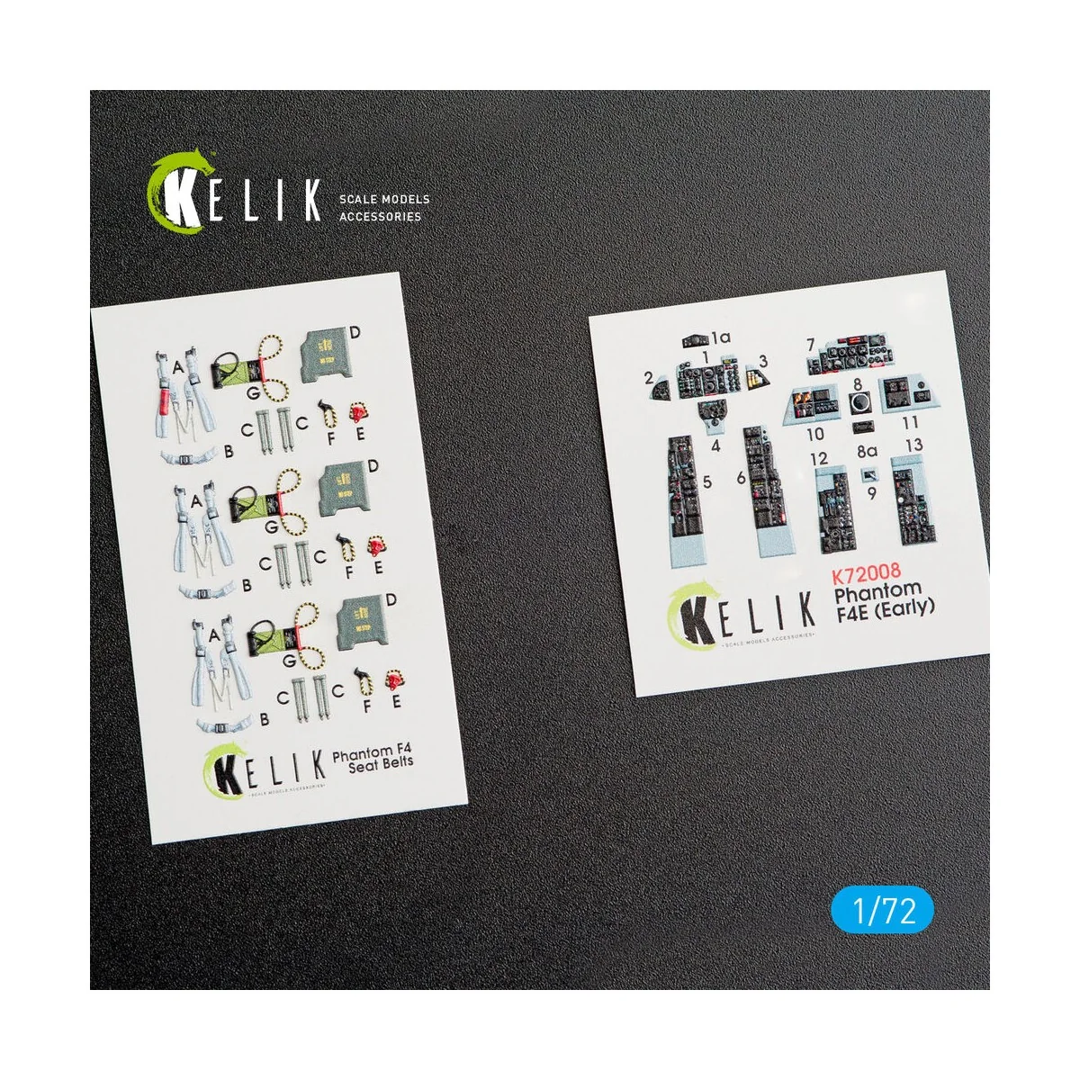 F-4E Phantom II interior 3D decals for FineMolds kit, 1/72 - Kelik ...
