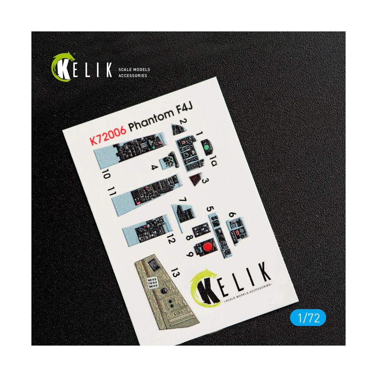 F-4J Phantom II interior 3D decals for FineMolds kit, 1/72 - Kelik ...