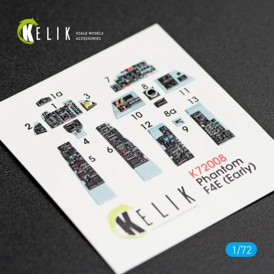 F-4E Phantom II interior 3D decals for FineMolds kit, 1/72 - Kelik ...