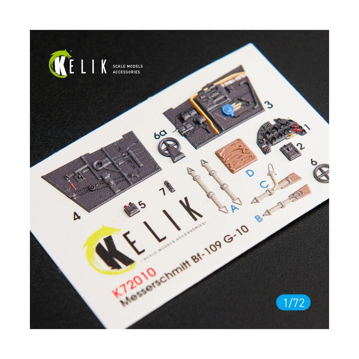 BF109-10G interior 3D decals for Fine Molds kit, 1/72 - Kelik K72010