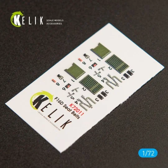 F-16D Fighting Falcon interior 3D decals for Kinetic kit, 1/72 - Ke...