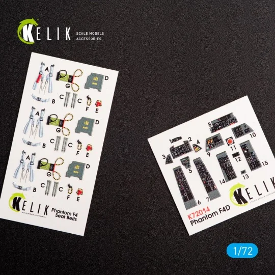 F-4D Phantom II interior 3D decals for FineMolds kit, 1/72 - Kelik ...