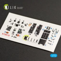 JASDF F-2A Fighter interior 3D decals for FineMolds kit, 1/72 - Kel...