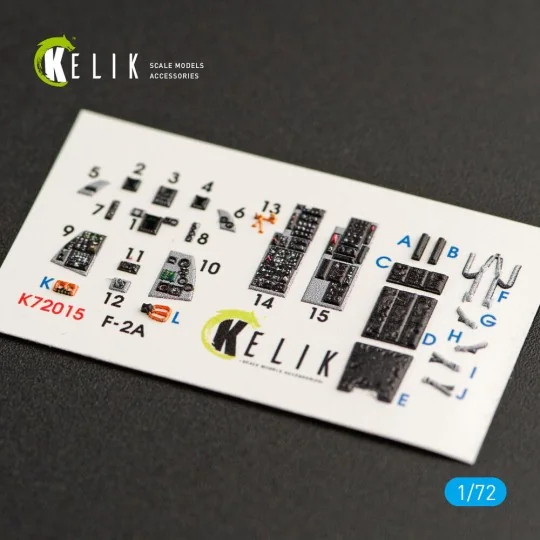 JASDF F-2A Fighter interior 3D decals for FineMolds kit, 1/72 - Kel...