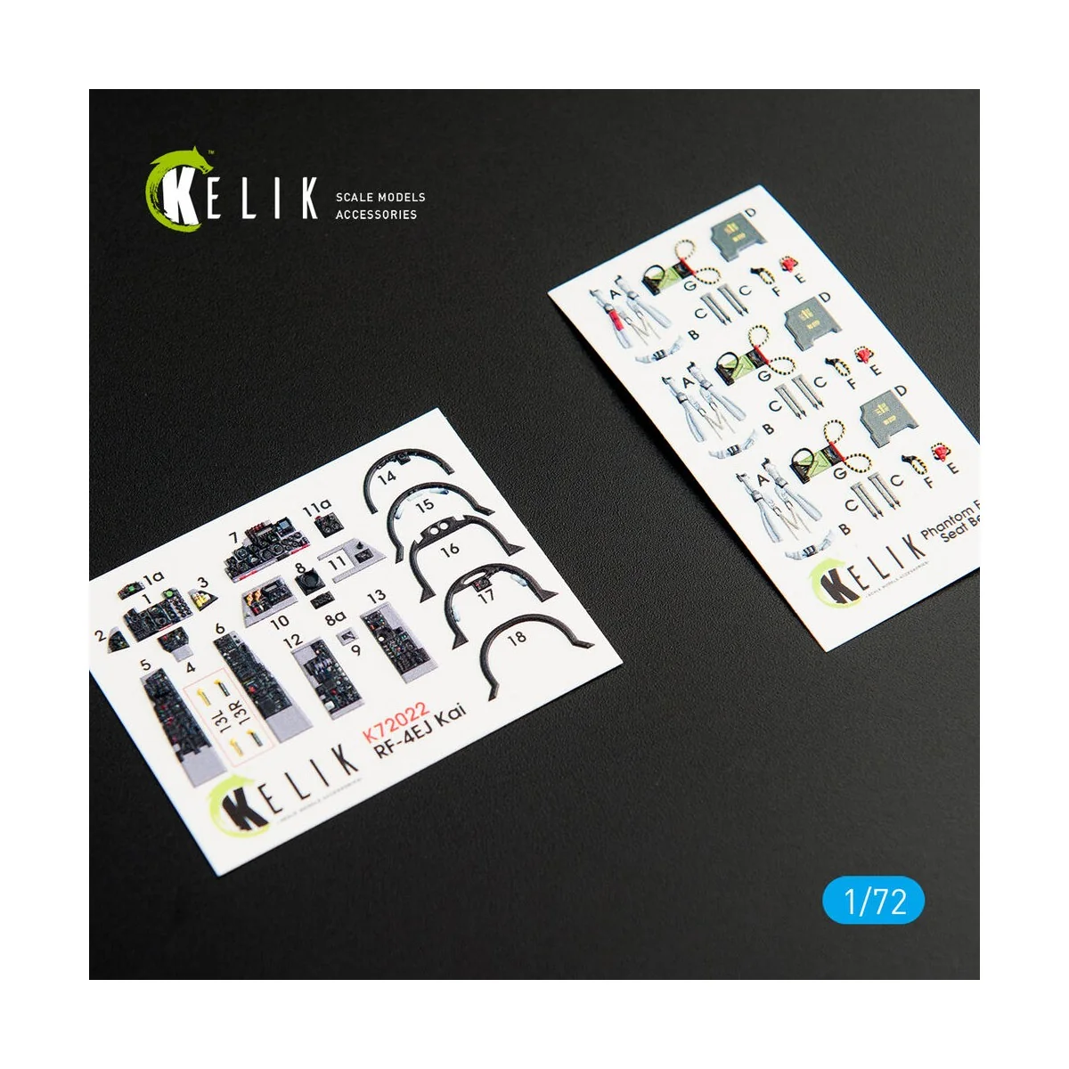 RF-4EJ Phantom II interior 3D decals for Fine Molds kit, 1/72 - Kel...