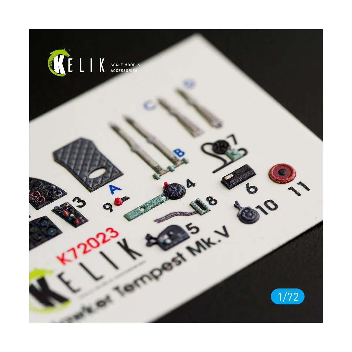 Hawker Tempest Mk.V interior 3D decals for Airfix kit, 1/72 - Kelik...