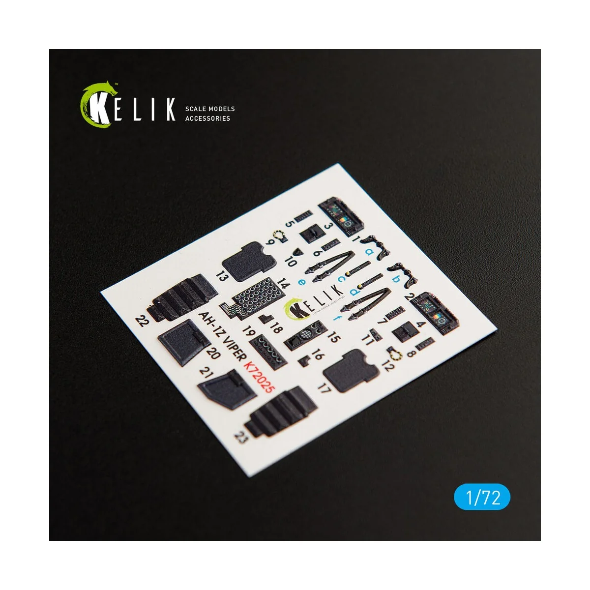 AH-1Z Viper interior 3D decals for Dream Model kit, 1/72 - Kelik K7...