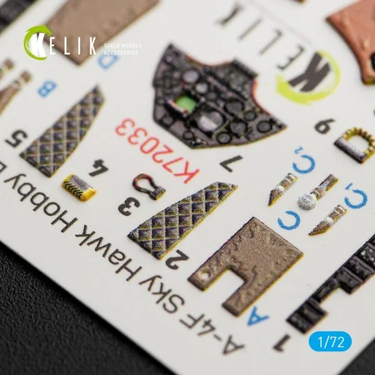 A-4F Skyhawk interior 3D decals for HobbyBoss kit, 1/72 - Kelik K72033