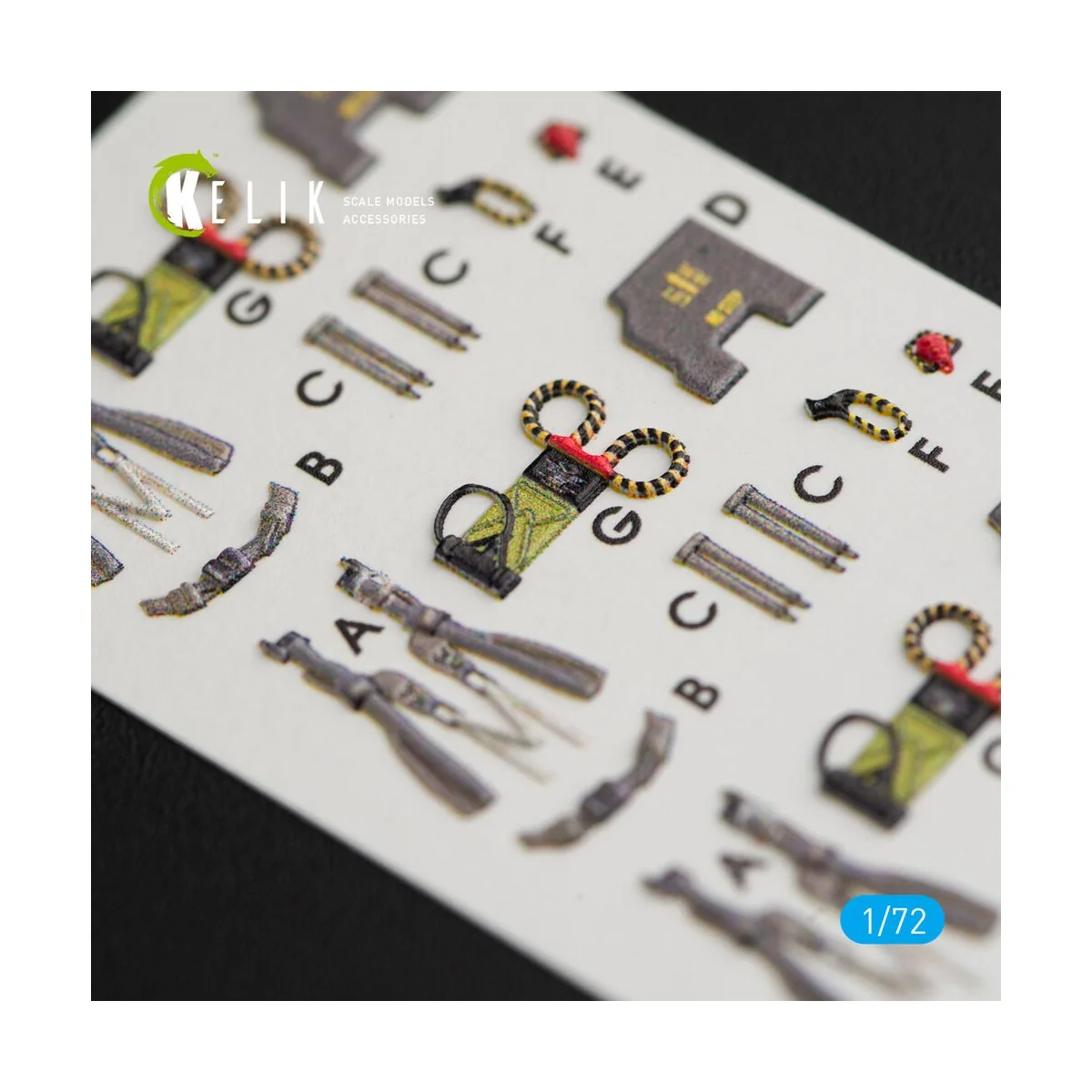 F-4(C, D) Phantom II interior 3D decals for Hasegawa kit, 1/72 - Ke...