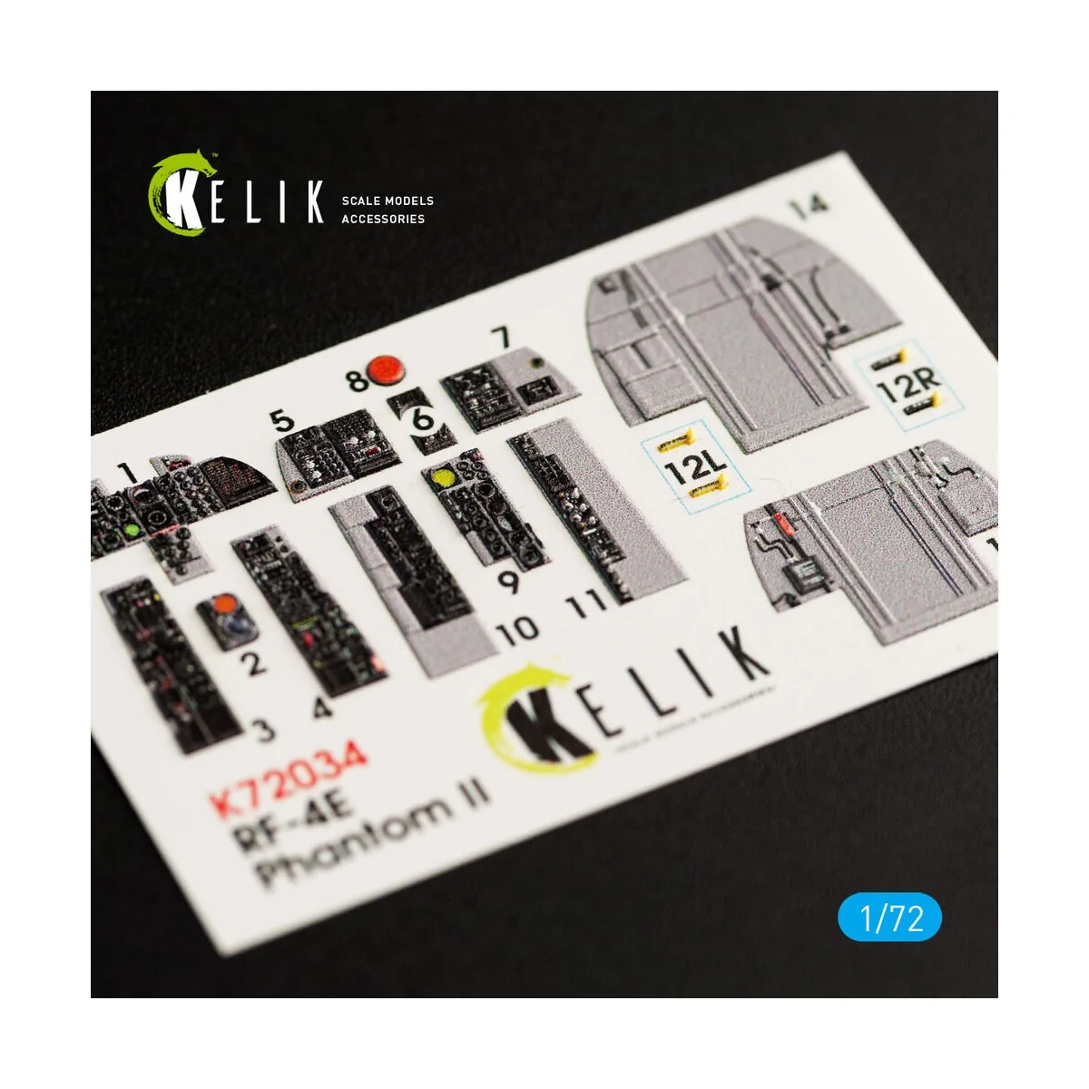 RF-4E Phantom II interior 3D decals for Hasegawa kit, 1/72 - Kelik ...