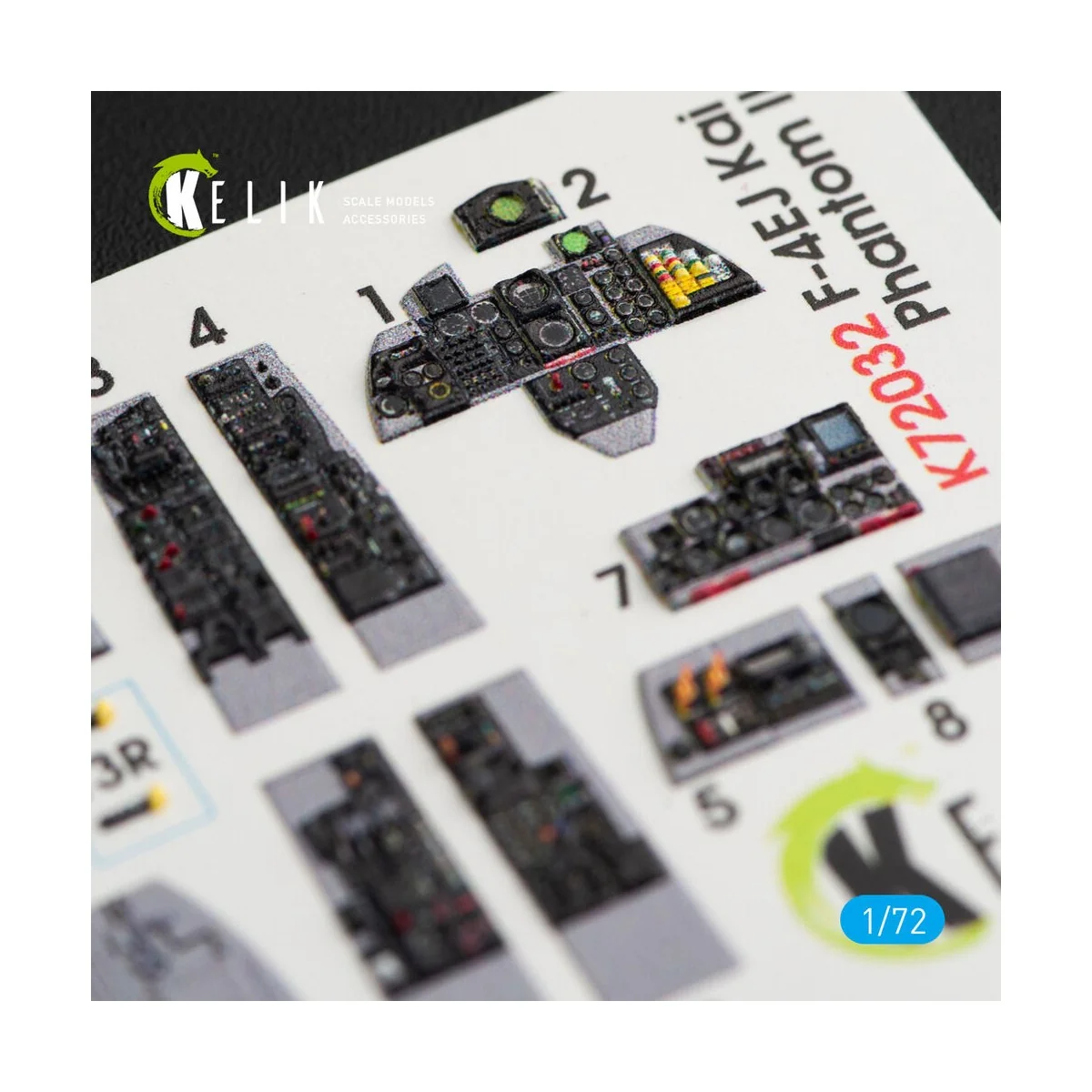 F-4EJ Kai Phantom II interior 3D decals for Hasegawa kit, 1/72 - Ke...