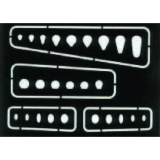 Ovale und längliche Abdeckungen Gravierschablone - Eduard Accessori...