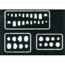 Abdeckungen und Scharniere Gravierschablone, 1/72 - Eduard Accessor...