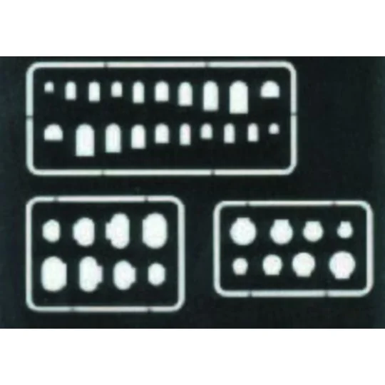 Abdeckungen und Scharniere Gravierschablone - Eduard Accessories 00004