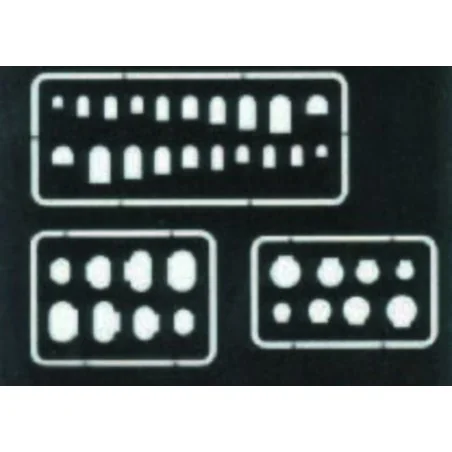 Abdeckungen und Scharniere Gravierschablone, 1/72 - Eduard Accessor...