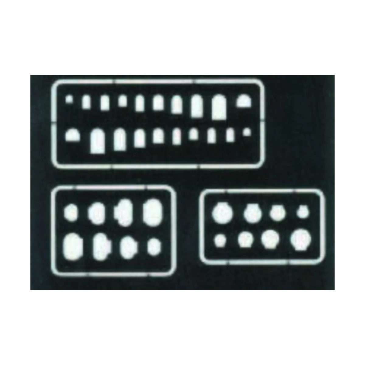 Abdeckungen und Scharniere Gravierschablone, 1/72 - Eduard Accessor...