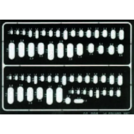 Ovale Gravierschablone, 1/72 - Eduard Accessories 00006
