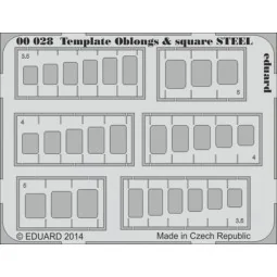 Template oblongs & square STEEL - Eduard Accessories 00028