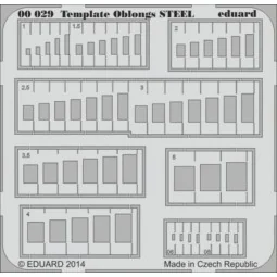 Template oblongs STEEL - Eduard Accessories 00029