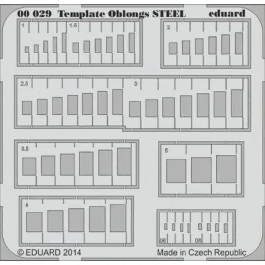 Template oblongs STEEL - Eduard Accessories 00029 Template oblongs STEEL - Eduard Accessories 00029