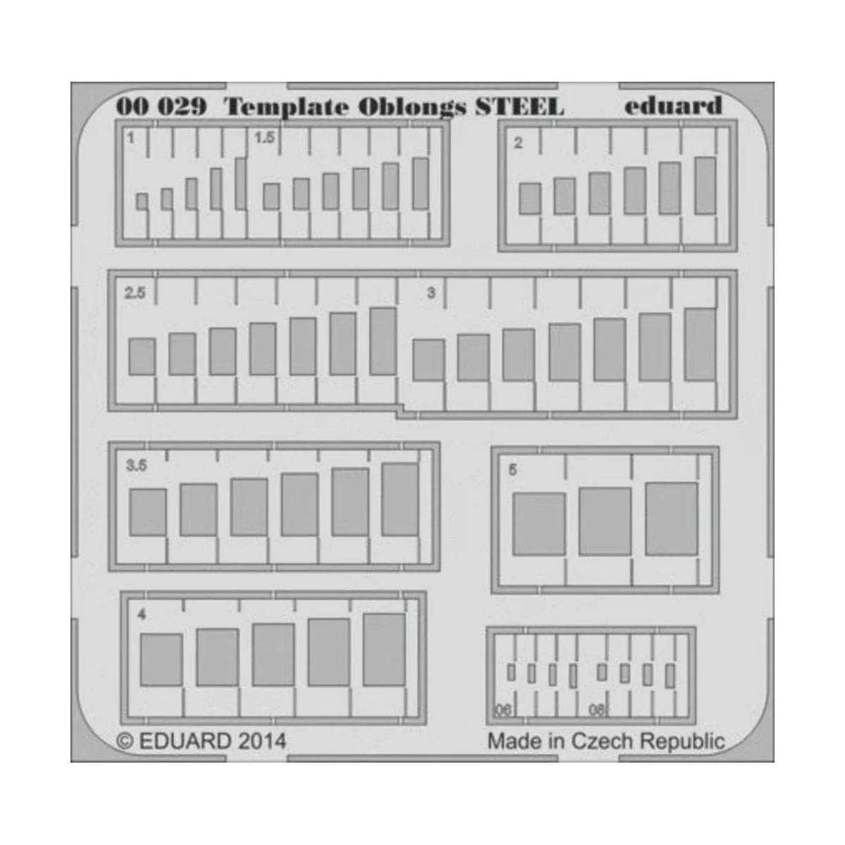 Template oblongs STEEL - Eduard Accessories 00029