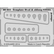 Template ovals & oblong STEEL for tool - Eduard Accessories 00031
