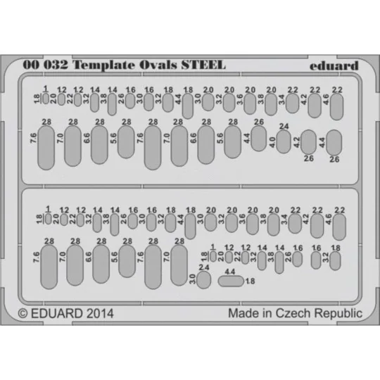 Template ovls STEEL for tool - Eduard Accessories 00032