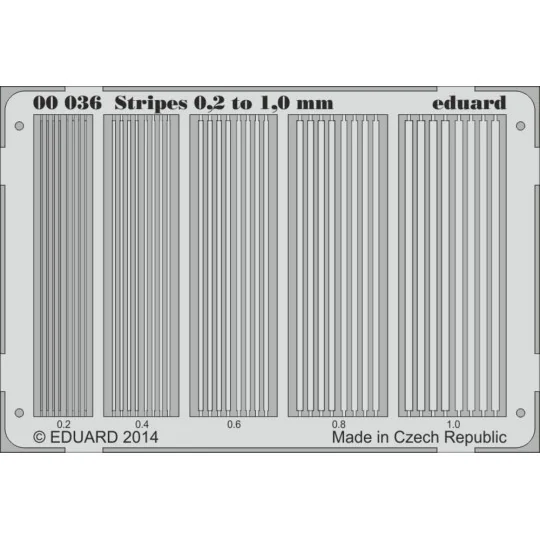 Stripes 0.2 to 1 mm - Eduard Accessories 00036