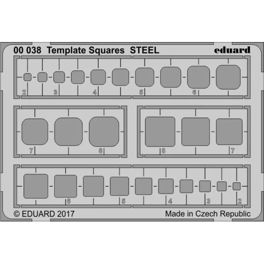 Template Squares STEEL - Eduard Accessories 00038