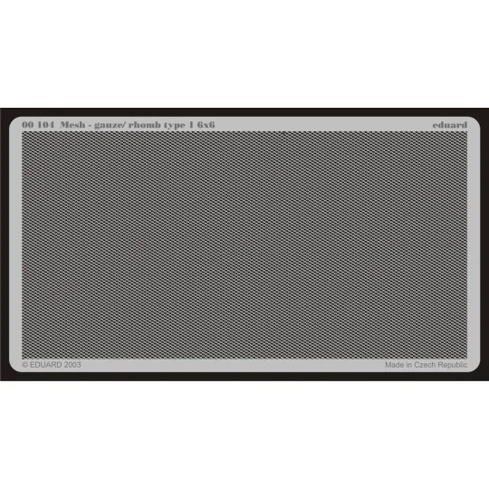 Gitter / Mesh rhomb type 1 6 x 6 - Eduard Accessories 104 Gitter / Mesh rhomb type 1 6 x 6 - Eduard Accessories 104