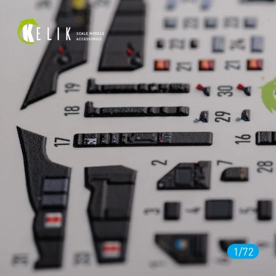 Mirage 2000D interior 3D decals forModelSvit kit, 1/72 - Kelik K72120