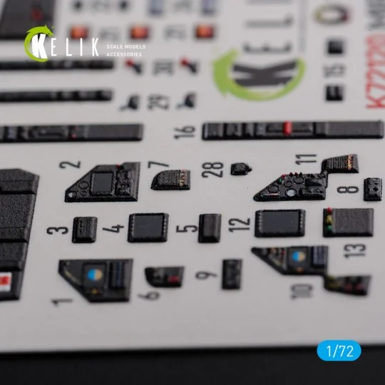 Mirage 2000D interior 3D decals forModelSvit kit, 1/72 - Kelik K72120