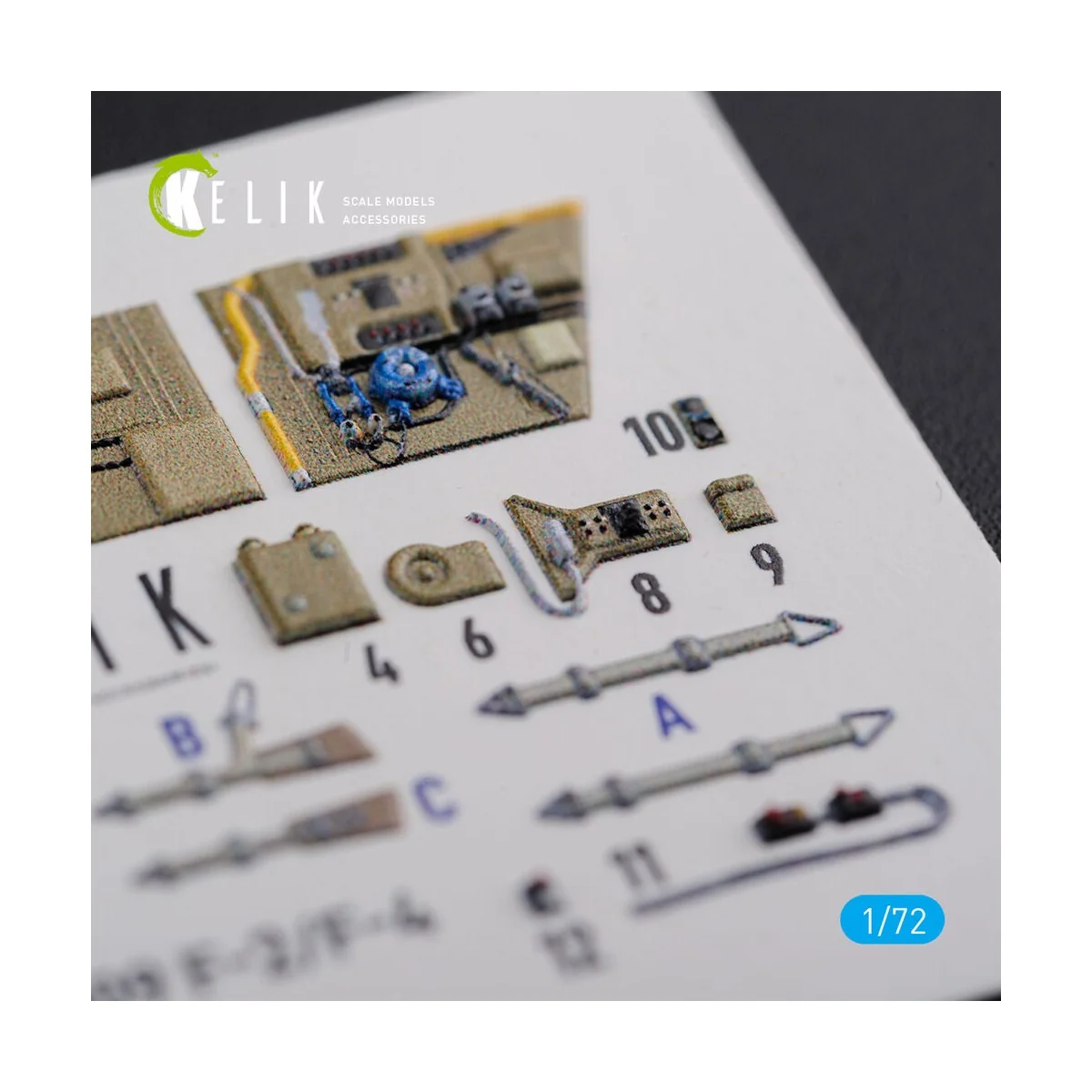 BF109-F2/F4 reconnaissance interior 3D decals for Fine Molds kit, 1...