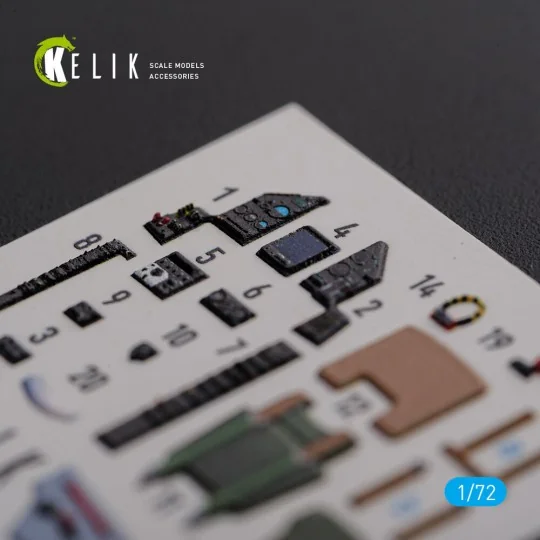 Mirage 2000C interior 3D decals forModelSvit kit, 1/72 - Kelik K72119