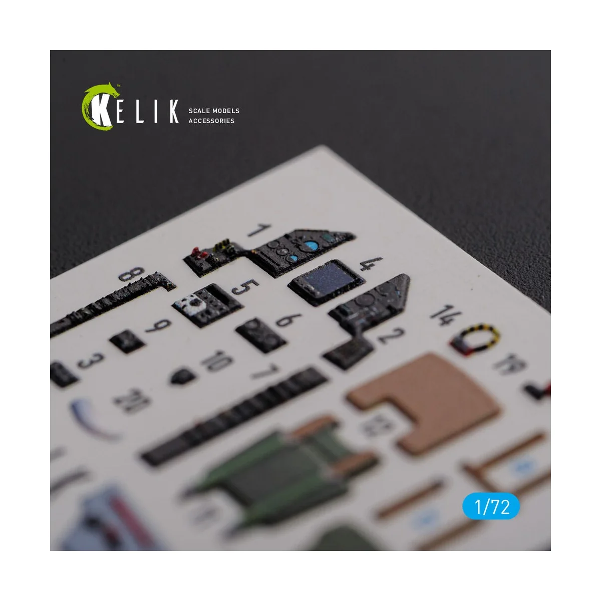 Mirage 2000C interior 3D decals forModelSvit kit, 1/72 - Kelik K72119