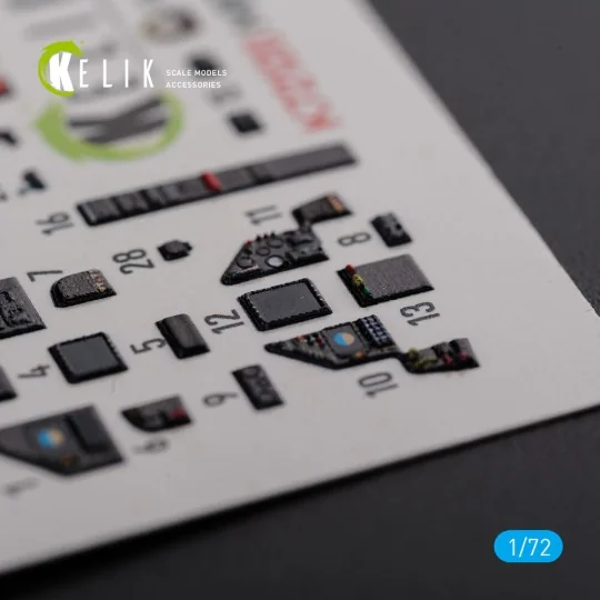 Mirage 2000D interior 3D decals forModelSvit kit, 1/72 - Kelik K72120