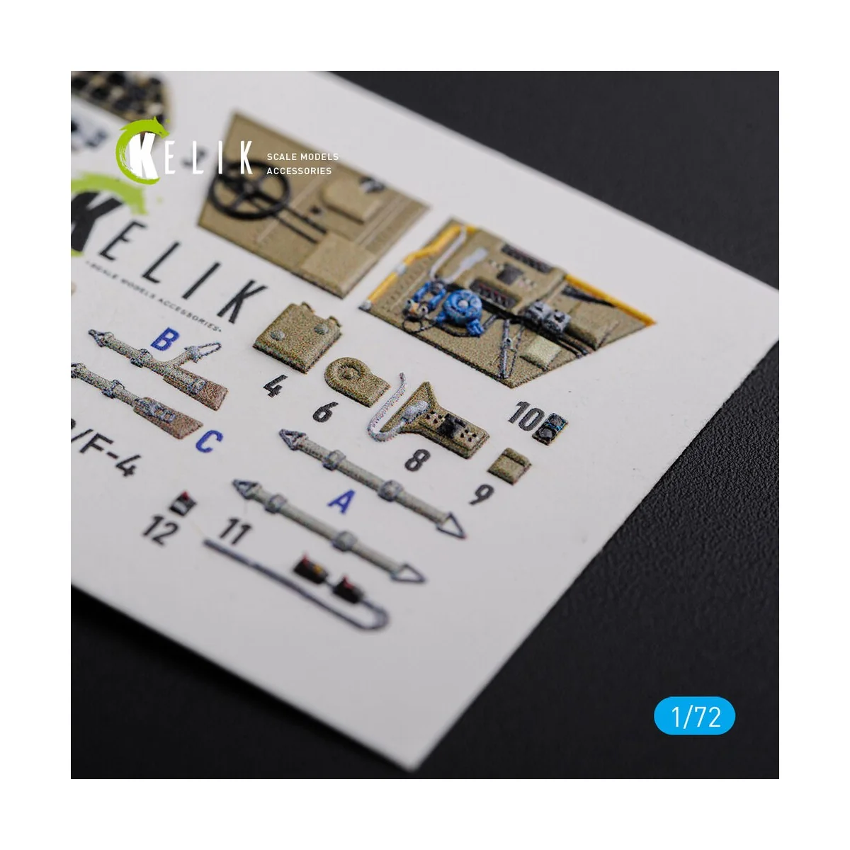 BF109-F2/F4 reconnaissance interior 3D decals for Fine Molds kit, 1...