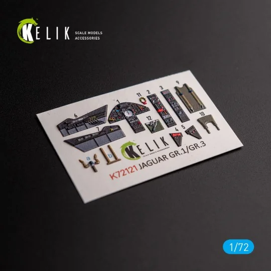 Jaguar GR.1/GR.3 - interior 3D decals for Italeri kit, 1/72 - Kelik...