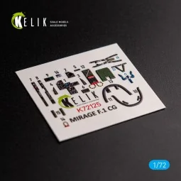 MIRAGE F.1 CG - interior 3D decals for SpecialHobby kit, 1/72 - Kel...