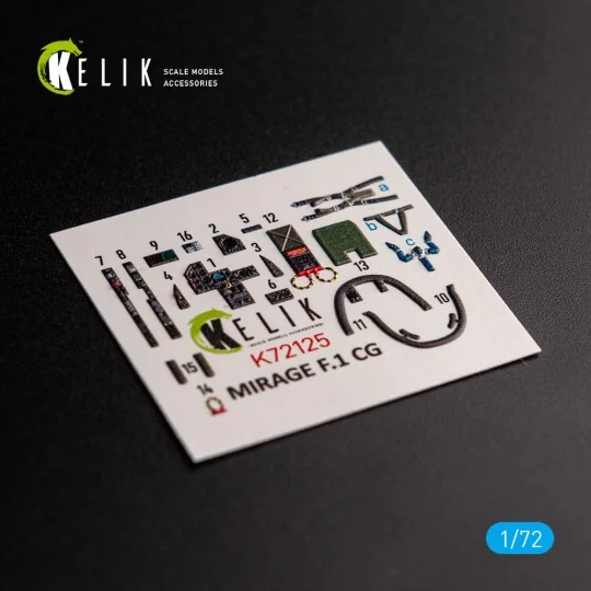 MIRAGE F.1 CG - interior 3D decals for SpecialHobby kit, 1/72 - Kel...