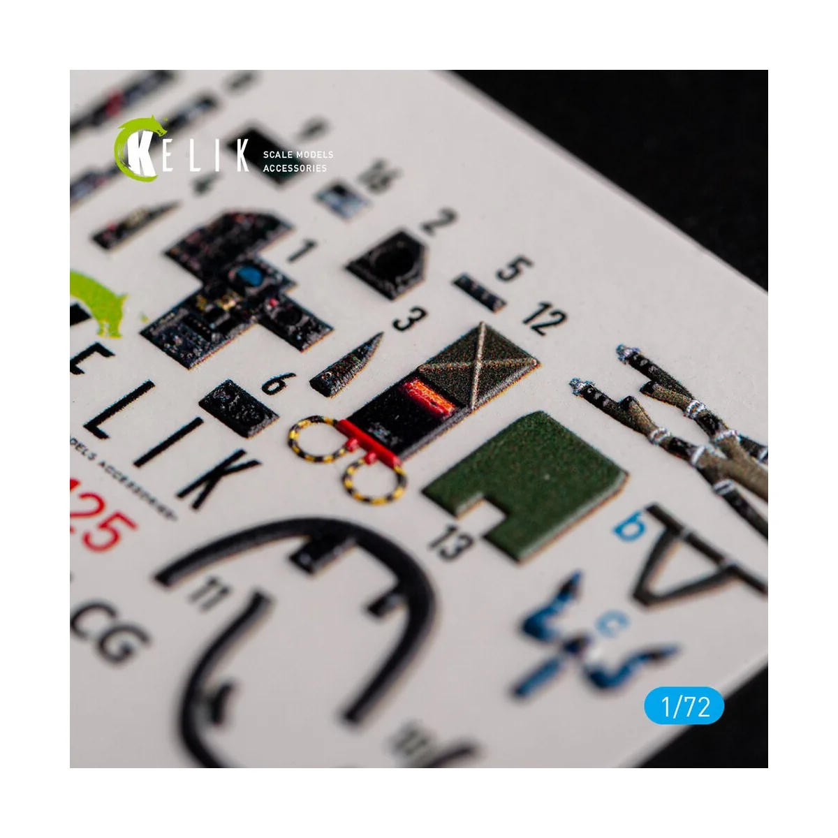 MIRAGE F.1 CG - interior 3D decals for SpecialHobby kit, 1/72 - Kel...