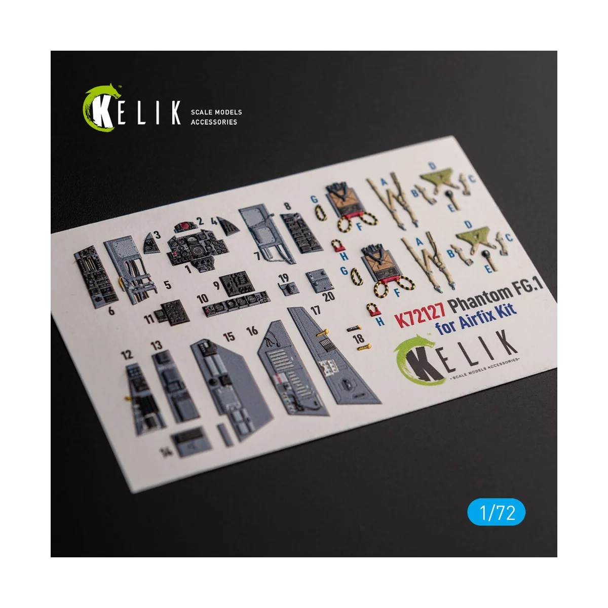 FG.1 Phantom - interior 3D decals for Airfix kit, 1/72 - Kelik K72127