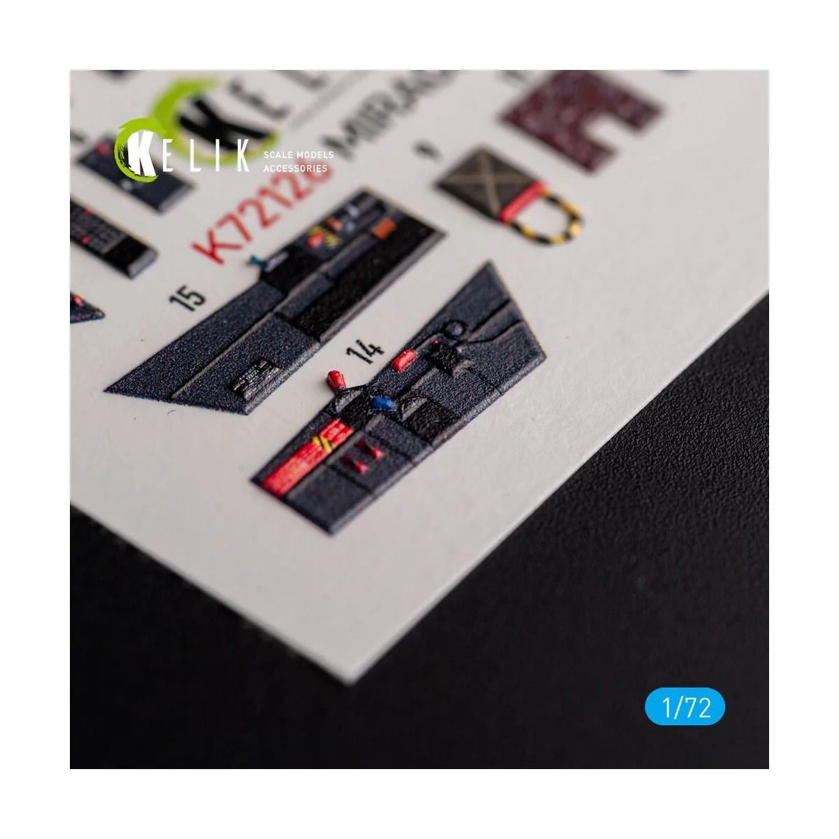 MIRAGE III C - interior 3D decals for Modelsvit kit, 1/72 - Kelik K...