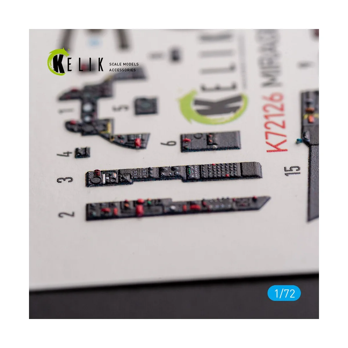 MIRAGE III C - interior 3D decals for Modelsvit kit, 1/72 - Kelik K...