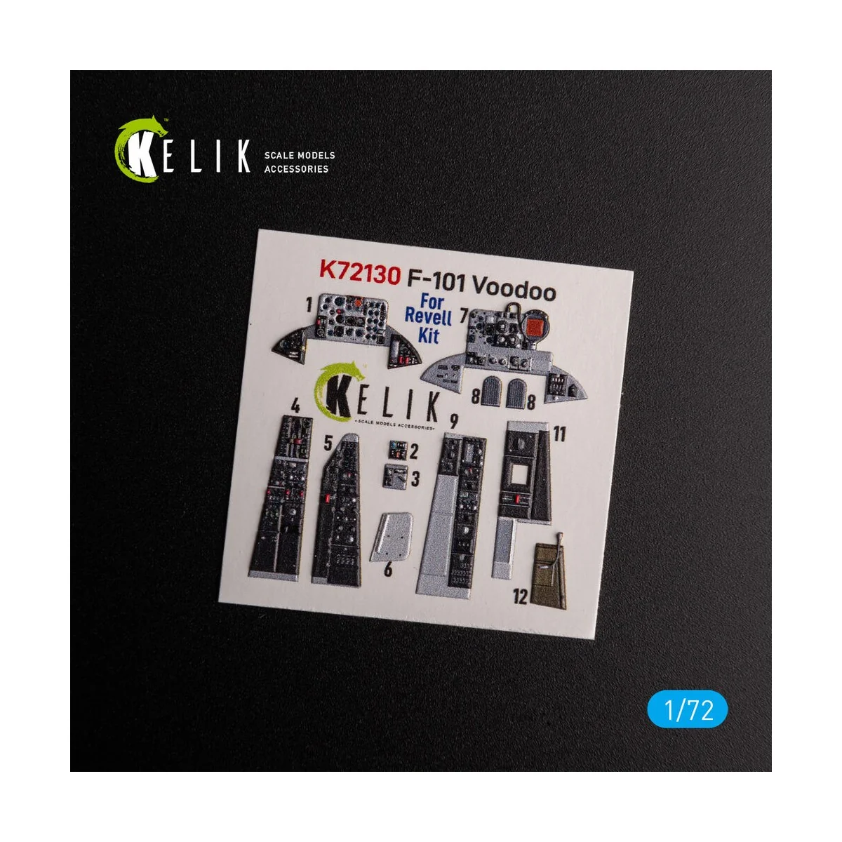 F-101 Voodoo - interior 3D decals for Revell kit, 1/72 - Kelik K72130