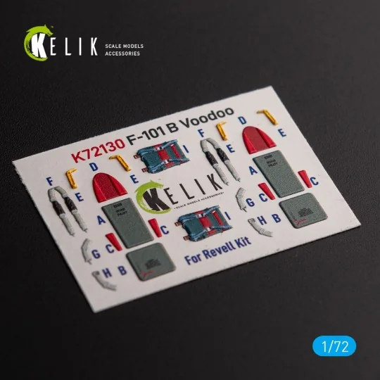 F-101 Voodoo - interior 3D decals for Revell kit, 1/72 - Kelik K72130